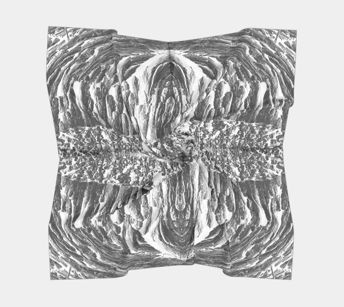 Square Scarf: Synthetically Grown Aluminum Crystals, Original Color