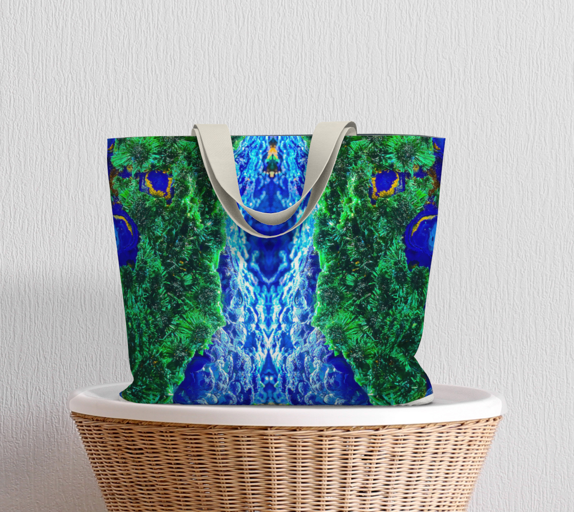 Large Tote Bag: Malachite and Azurite, Bisbee, Arizona