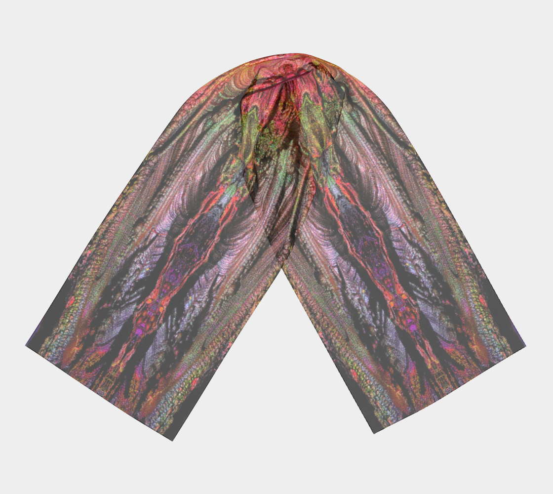 Long Scarf: Iridescent Hematite, Graves Mountain, Georgia, Inverted Color