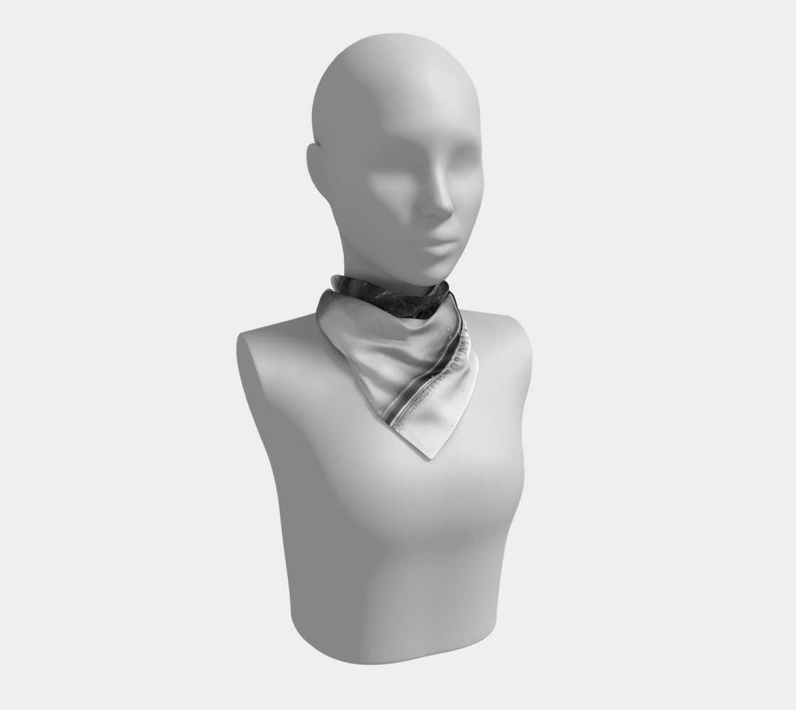Square Scarf: Black Dispersing In Croom Acrylic House Paint