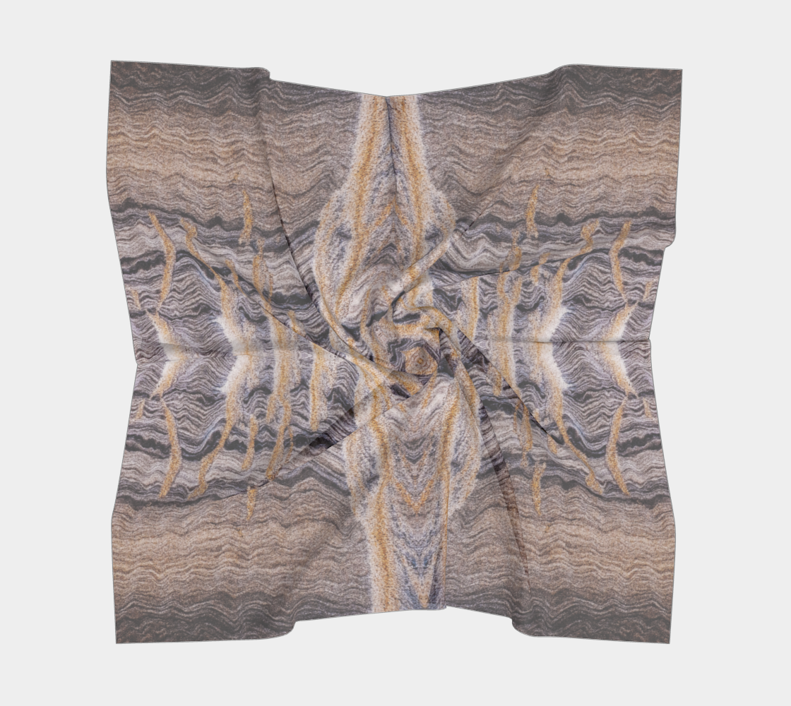 Square Scarf: Quartz with Magnetite, Sand Dune, Cape Hatteras, North Carolina, Original Color