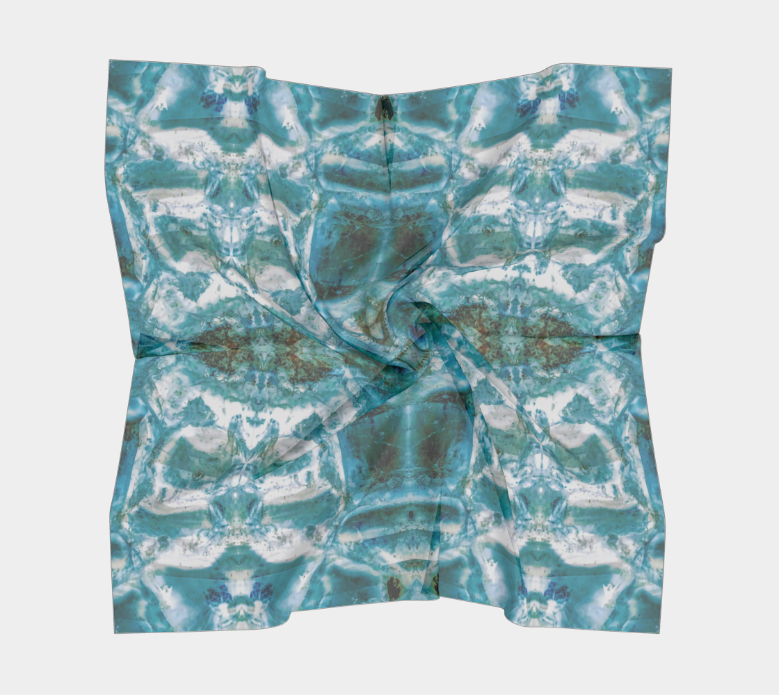 Square Scarf: Alligator Smoky Quartz, Alexander County, North Carolina, Inverted Color