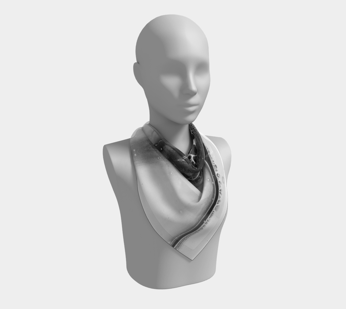Square Scarf: Black Dispersing In Croom Acrylic House Paint