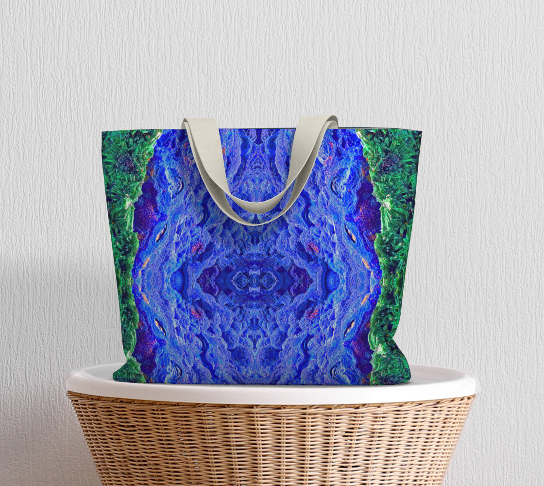 Large Tote Bag: Malachite and Azurite, Bisbee, Arizona