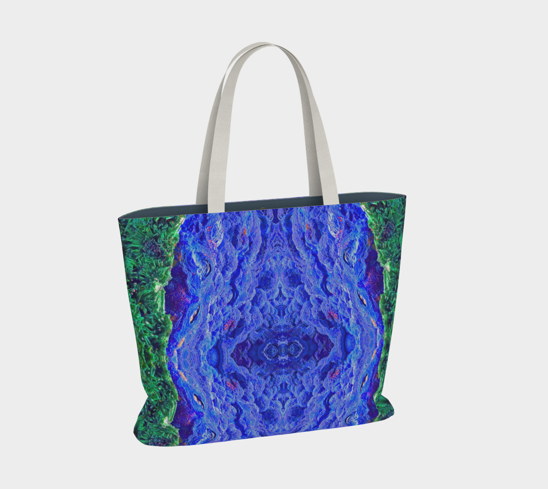 Large Tote Bag: Malachite and Azurite, Bisbee, Arizona