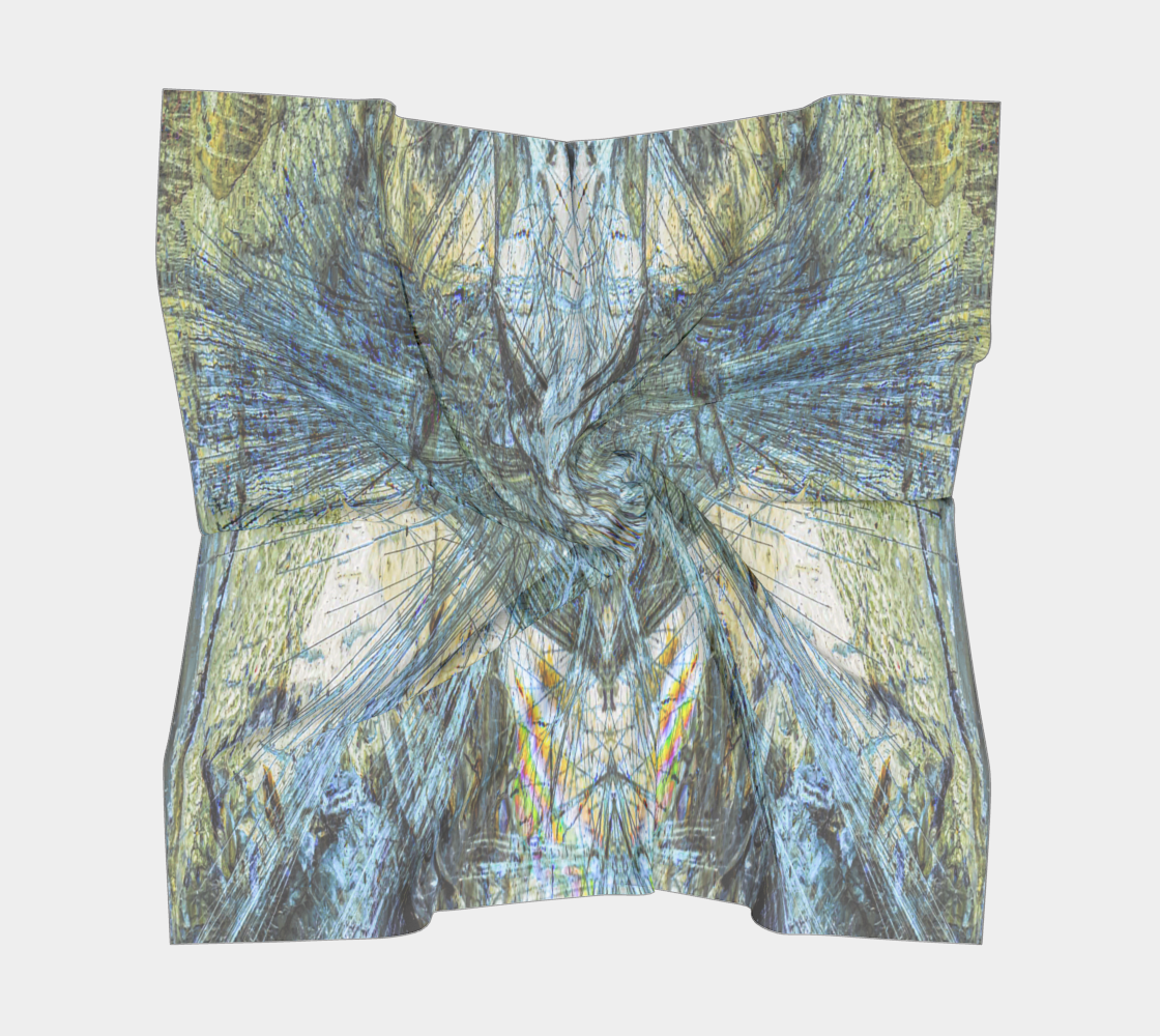 Square Scarf: Rutilated Quartz, Alexander County, North Carolina, Inverted Color