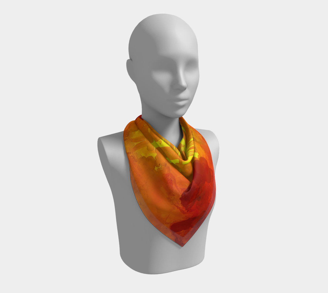 Square Scarf: Mimetite on Wulfenite, San Francisco Mine, Mexico, EX Wrights Rockshop, Original Color