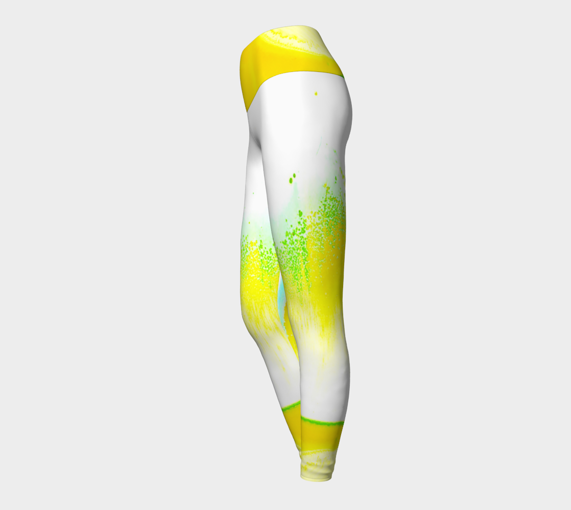 Leggings: A Color (Hansa Yellow) and D color (Pthalo Green) Dispersing in Croom Acrylic House Paint