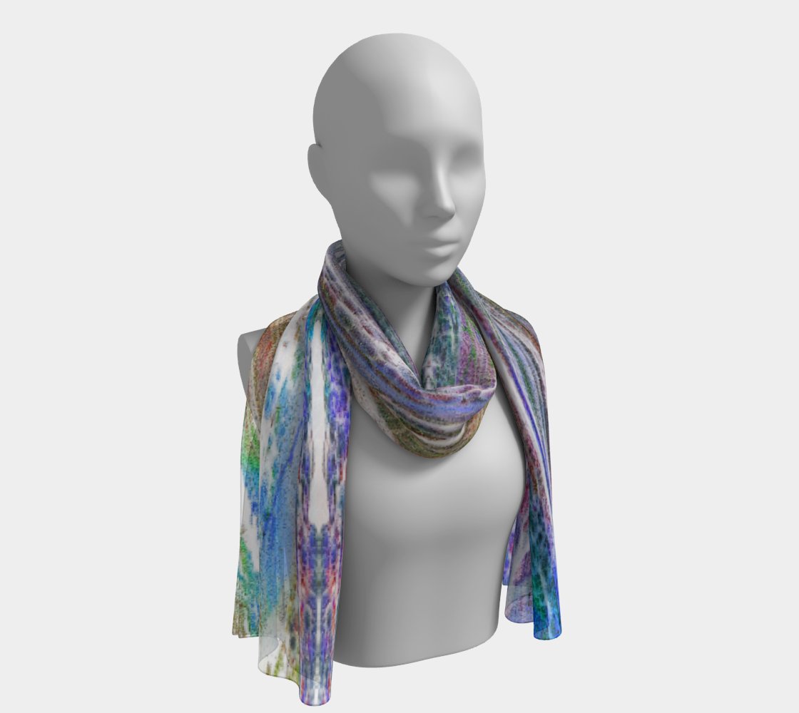 Long Scarf: Iridescent Hematite, Graves Moutain, Georgia, Inverted Color