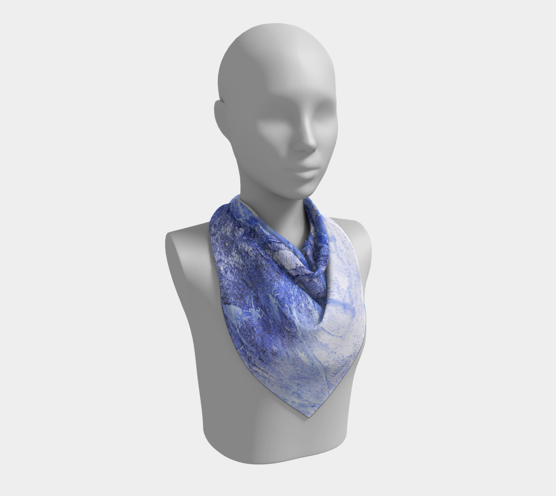 Square Scarf: Smoky Quartz, Hiddenite, Alexander County, North Carolina, Inverted Color