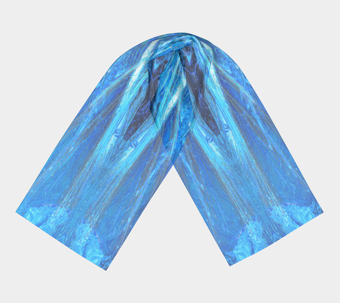 Square Scarf: Rutilated Quartz, Alexander County, North Carolina, Colorized Blue