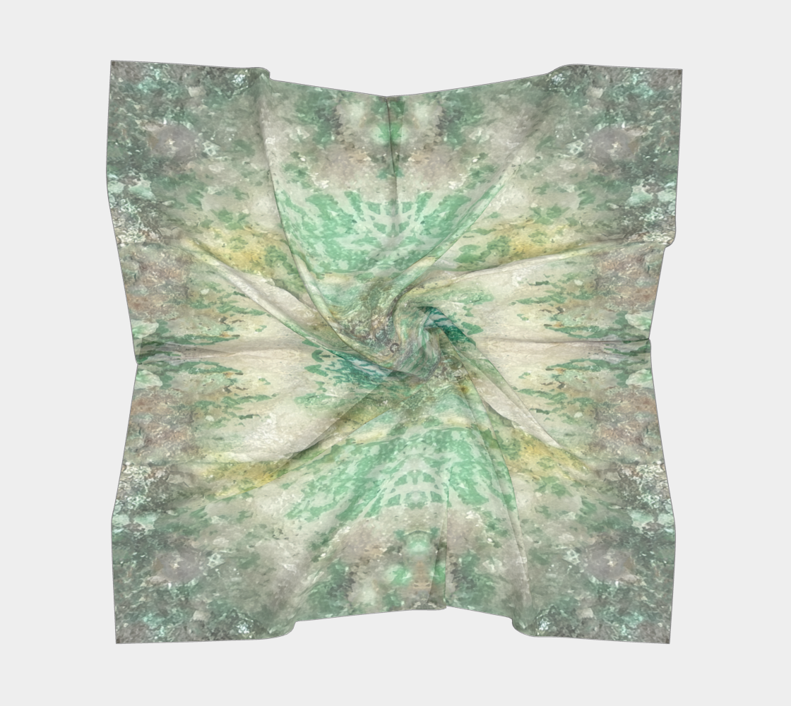Square Scarf: Malachite, on Quartz, ,North Carolina, , , Original Color