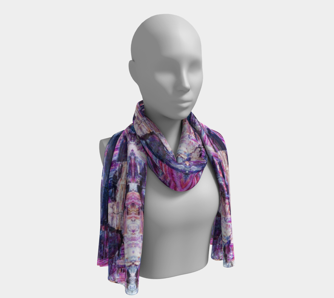 Long Scarf: Reticulated Rutile, Africa, Inverted Color