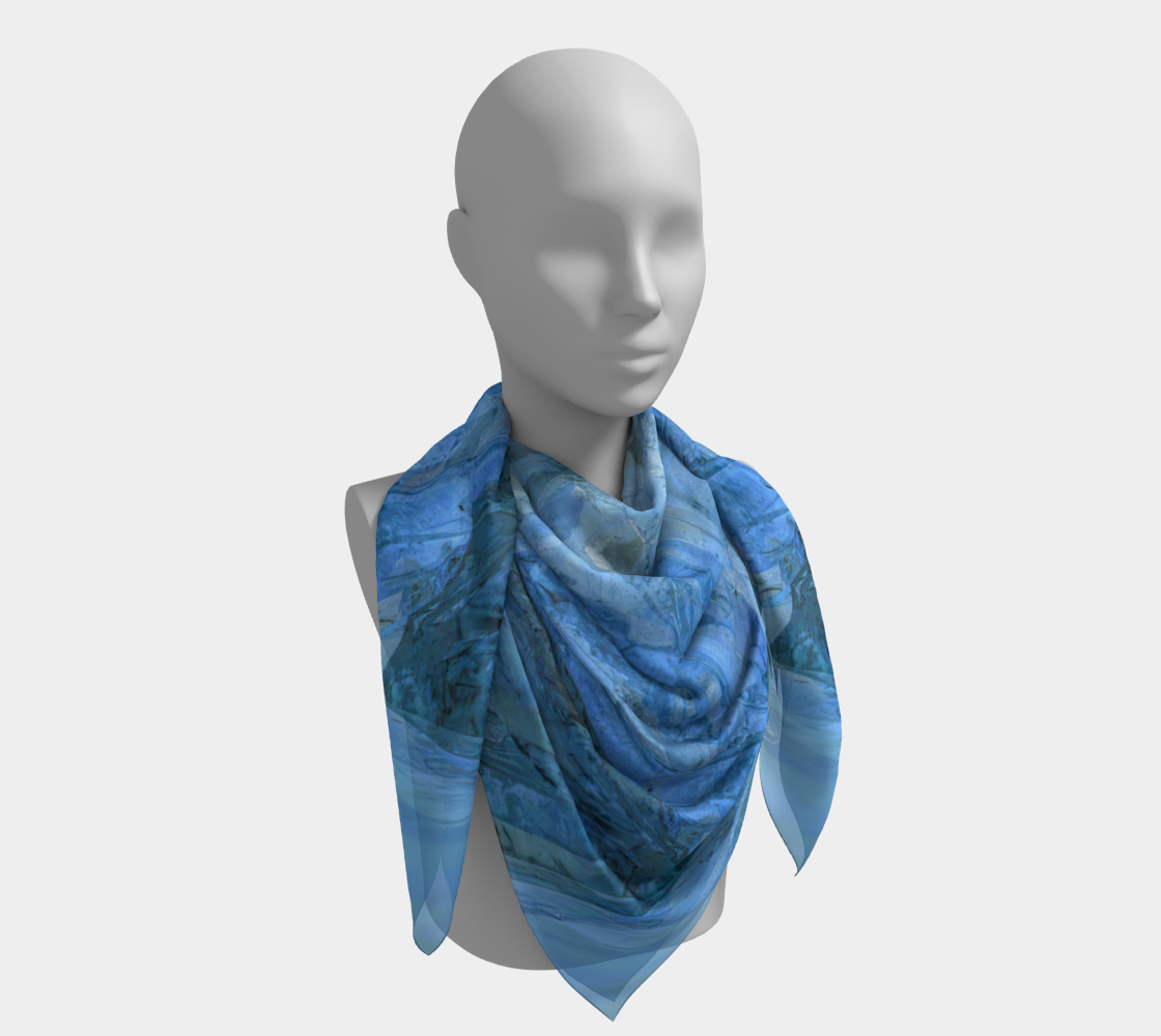 Square Scarf: Quartz, Alexander County, North Carolina, Inverted Color