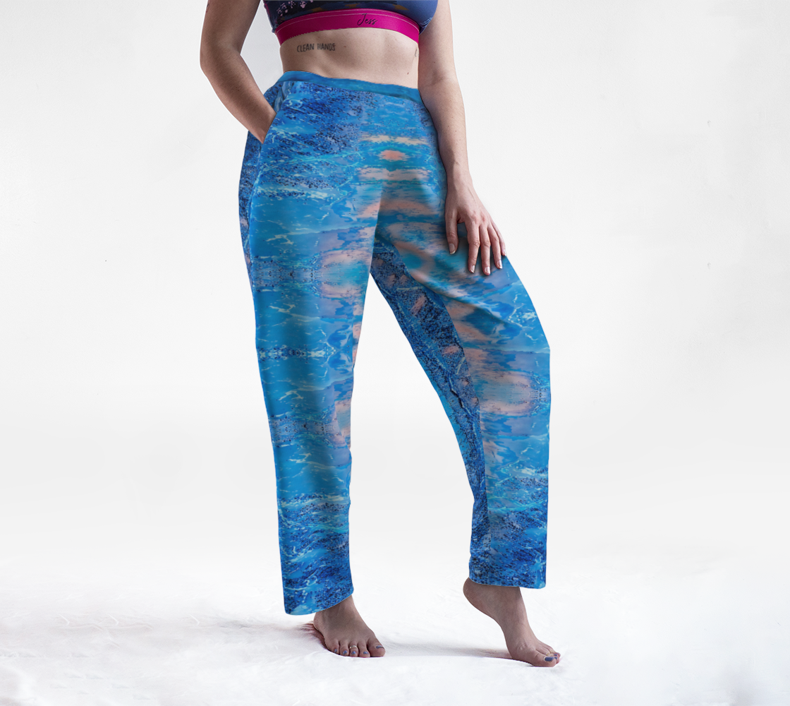 Lounge Pants: Quartz, Smoky, Hiddenite, Alexander County, North Carolina, USA, Inverted Color Color