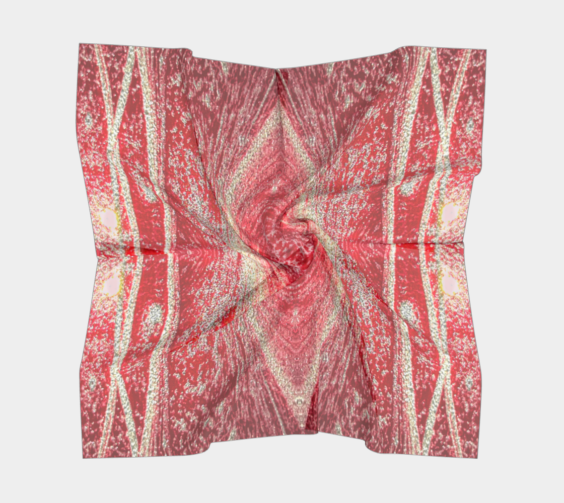 Square Scarf - H Color, (Toluidine Red) Dispersing in Croom Acrylic House Paint, Red Original Color Version -2