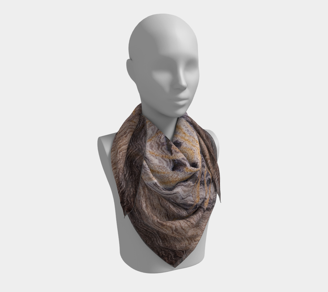 Square Scarf: Quartz with Magnetite, Sand Dune, Cape Hatteras, North Carolina, Original Color
