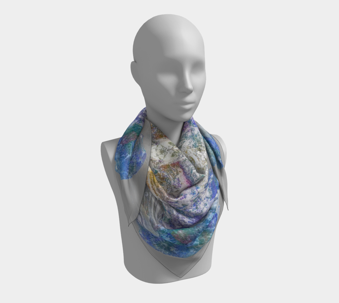Square Scarf: Irridescent Hematite, Graves Mountain, Georgia, Inverted Color