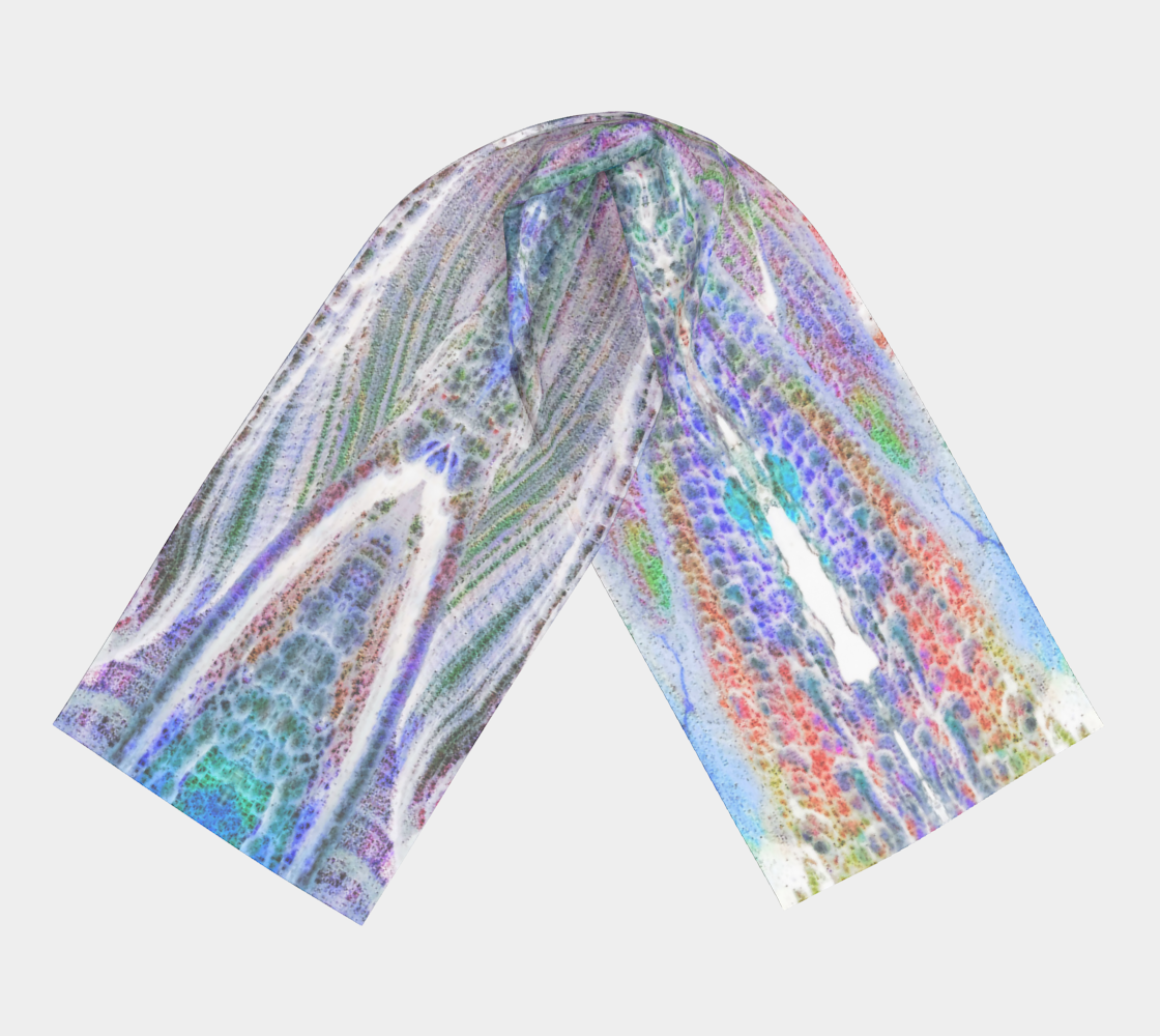 Long Scarf: Irridescent Hematite, Graves Mountan, Georgia, Inverted Color