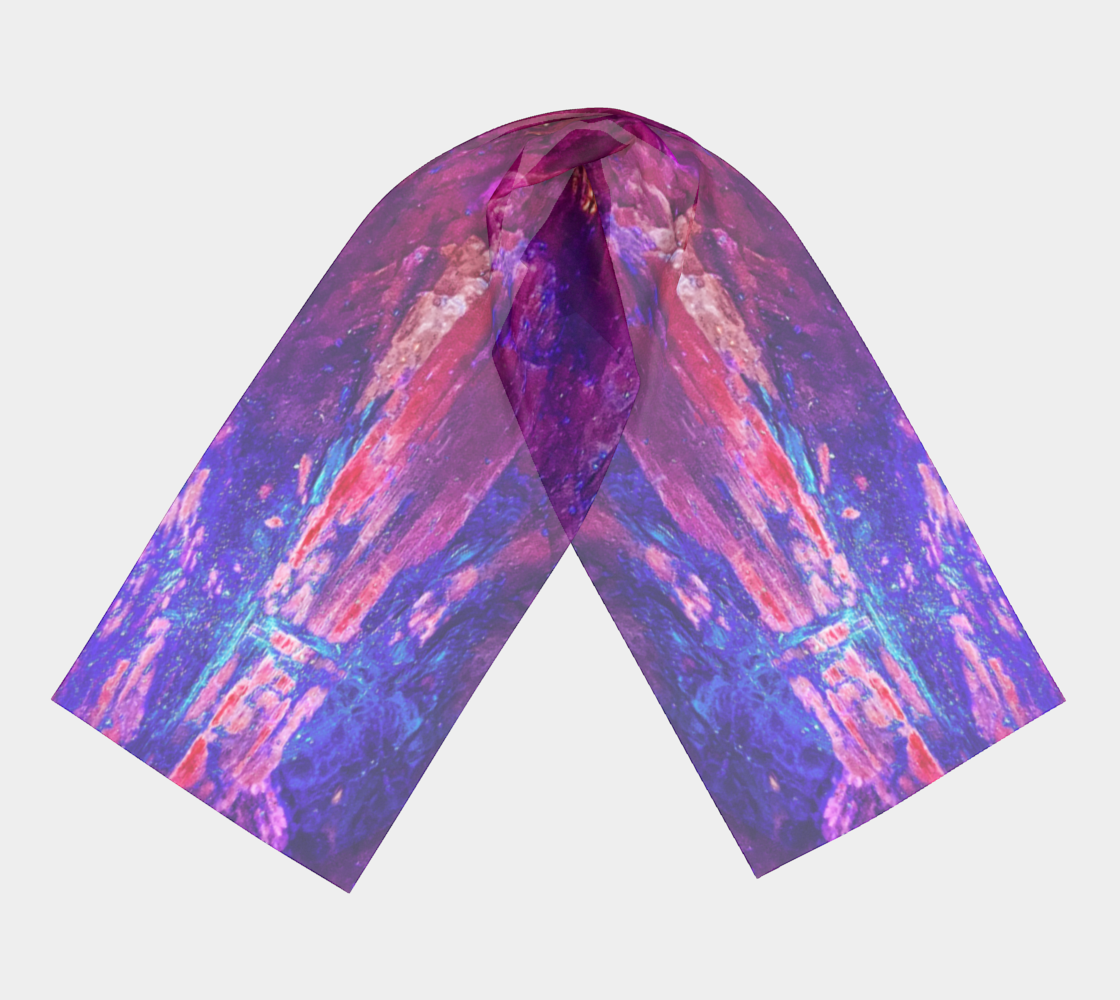 Long Scarf: KYANITE, Black Mt. , North Carolina, USA, Fluorescent Color 360n