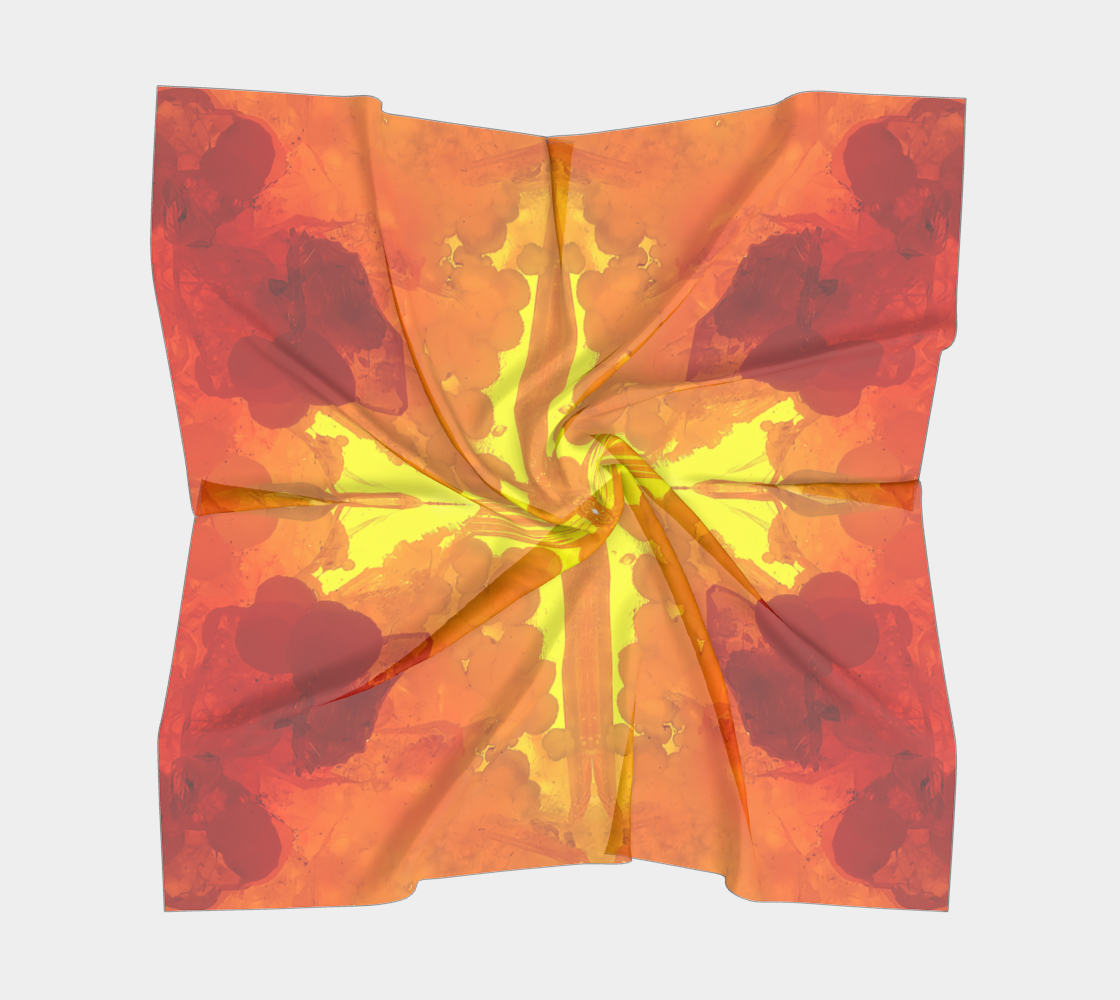 Square Scarf: Mimetite on Wulfenite, San Francisco Mine, Mexico, EX Wrights Rockshop, Original Color