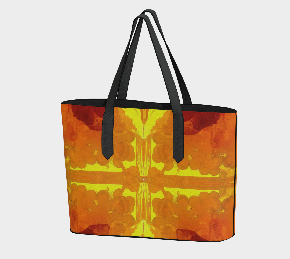Vegan Leather Tote Bag: Mimetite on Wulfenite, , San Francisco Mine, , , Mexico, EX Wrights Rockshop, Original Color VESION 3