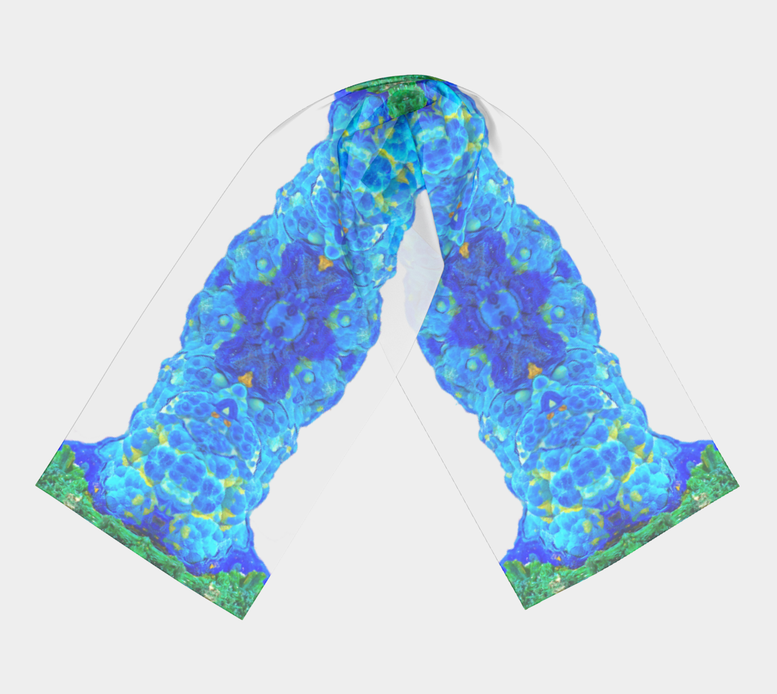Long Scarf: Malachite and Azurite, Copper Queen Mine, Bisbee, Arizona, Original Color