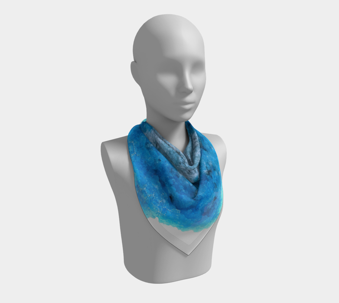 Square Scarf: Hyalite Opal, Chalk Mine, Spruce Pine, North Carolina, Original Color