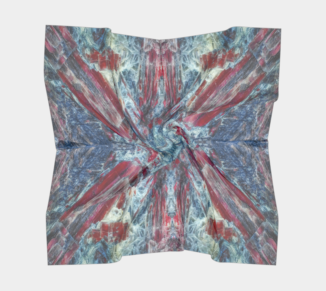 Square Scarf: KYANITE, Fluorescent 365, Black Mt, North Carolina, USA, , Original Color, Ver #1