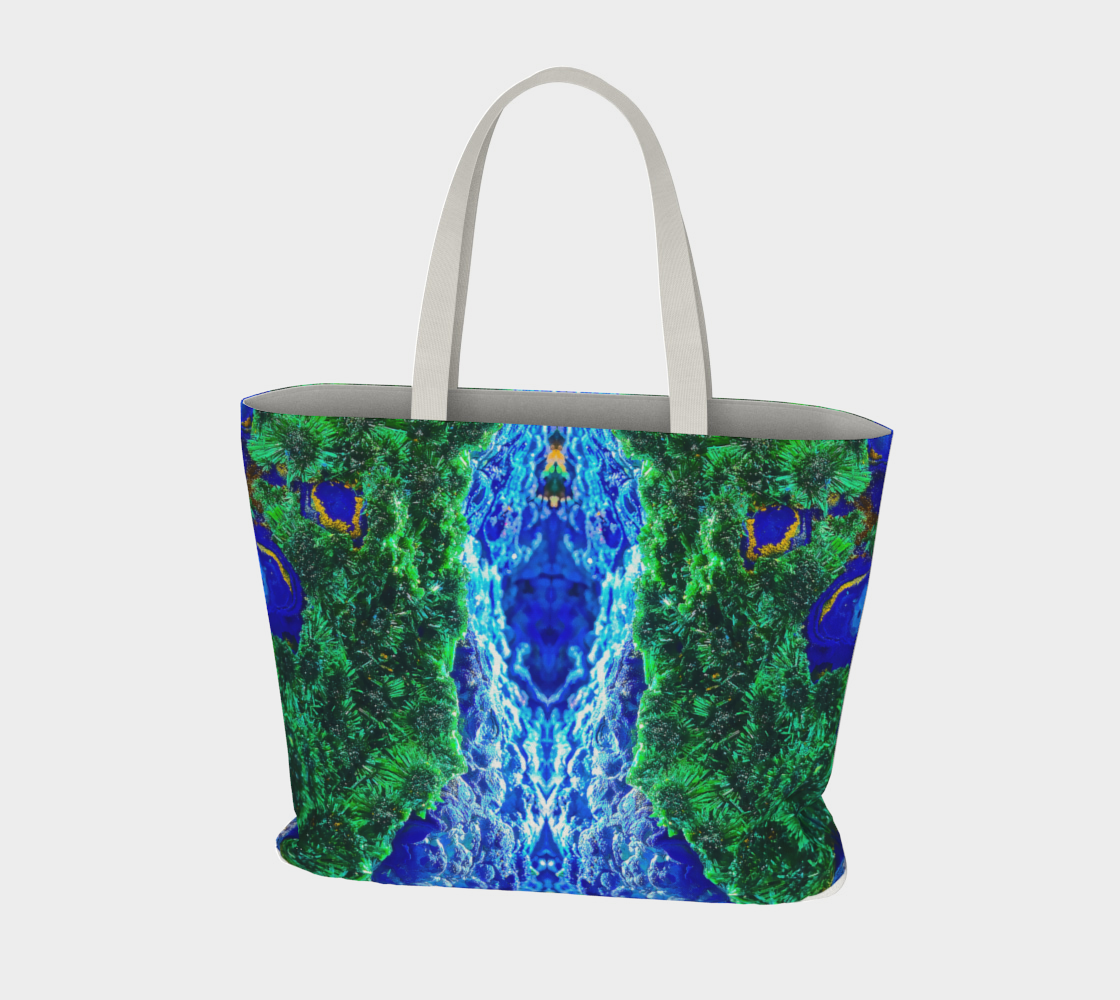 Large Tote Bag: Malachite and Azurite, Bisbee, Arizona