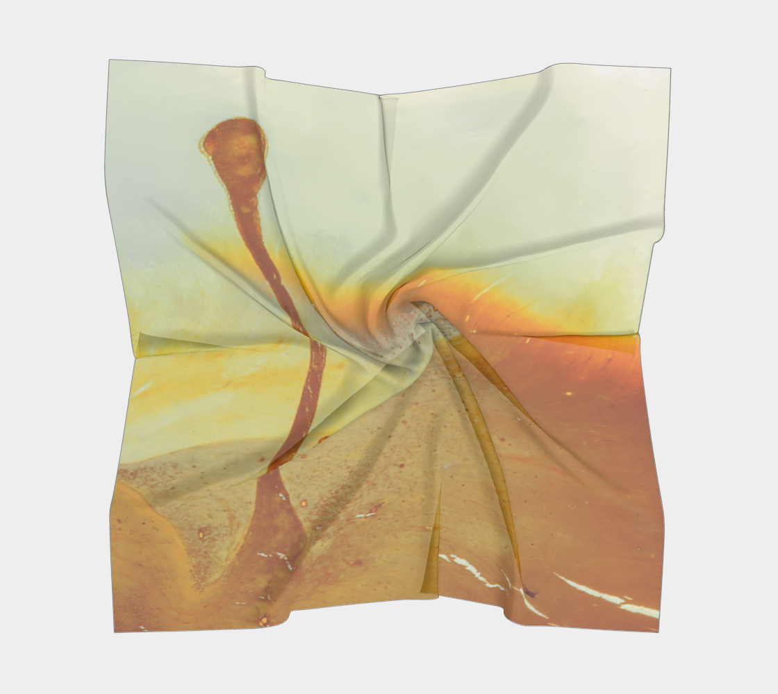Square Scarf: C color yellow oxide dispersing in Croom Acrylic House Paint