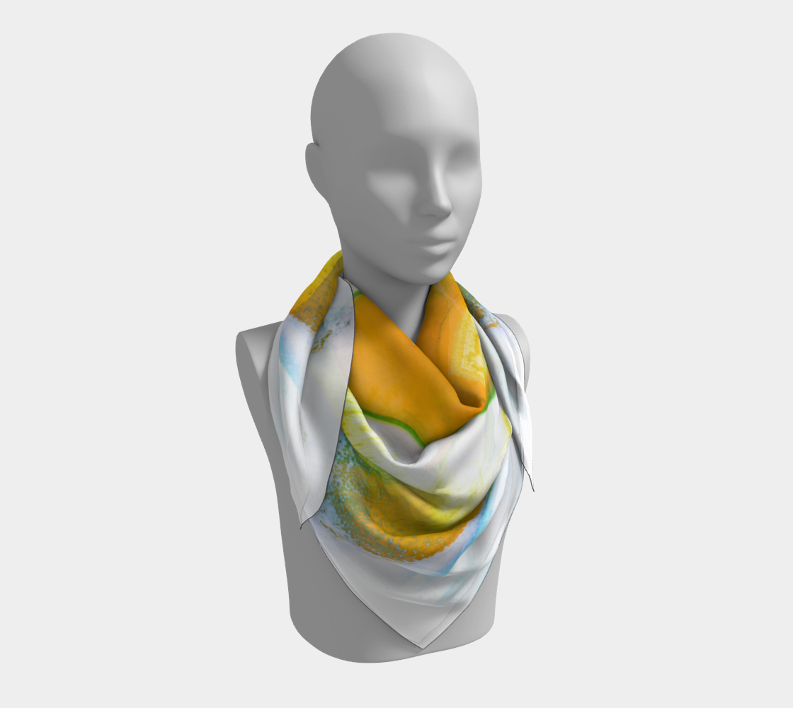 Square Scarf: A Color (Hansa Yellow) Dispersing in Croom Acrylic House Paint