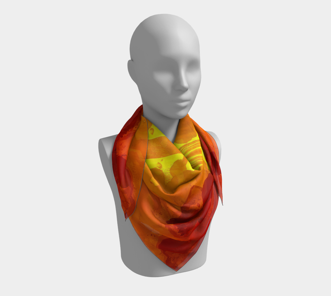 Square Scarf: Mimetite on Wulfenite, San Francisco Mine, Mexico, EX Wrights Rockshop, Original Color