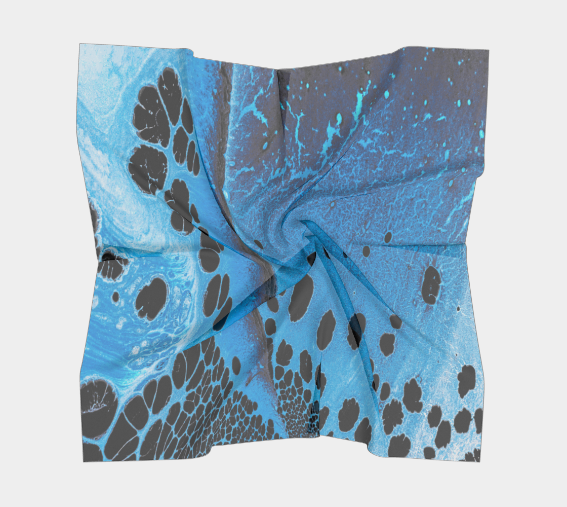 Square Scarf: Brown Oxide Dispersing in Croom Acrylic House Paint, Inverted Colors