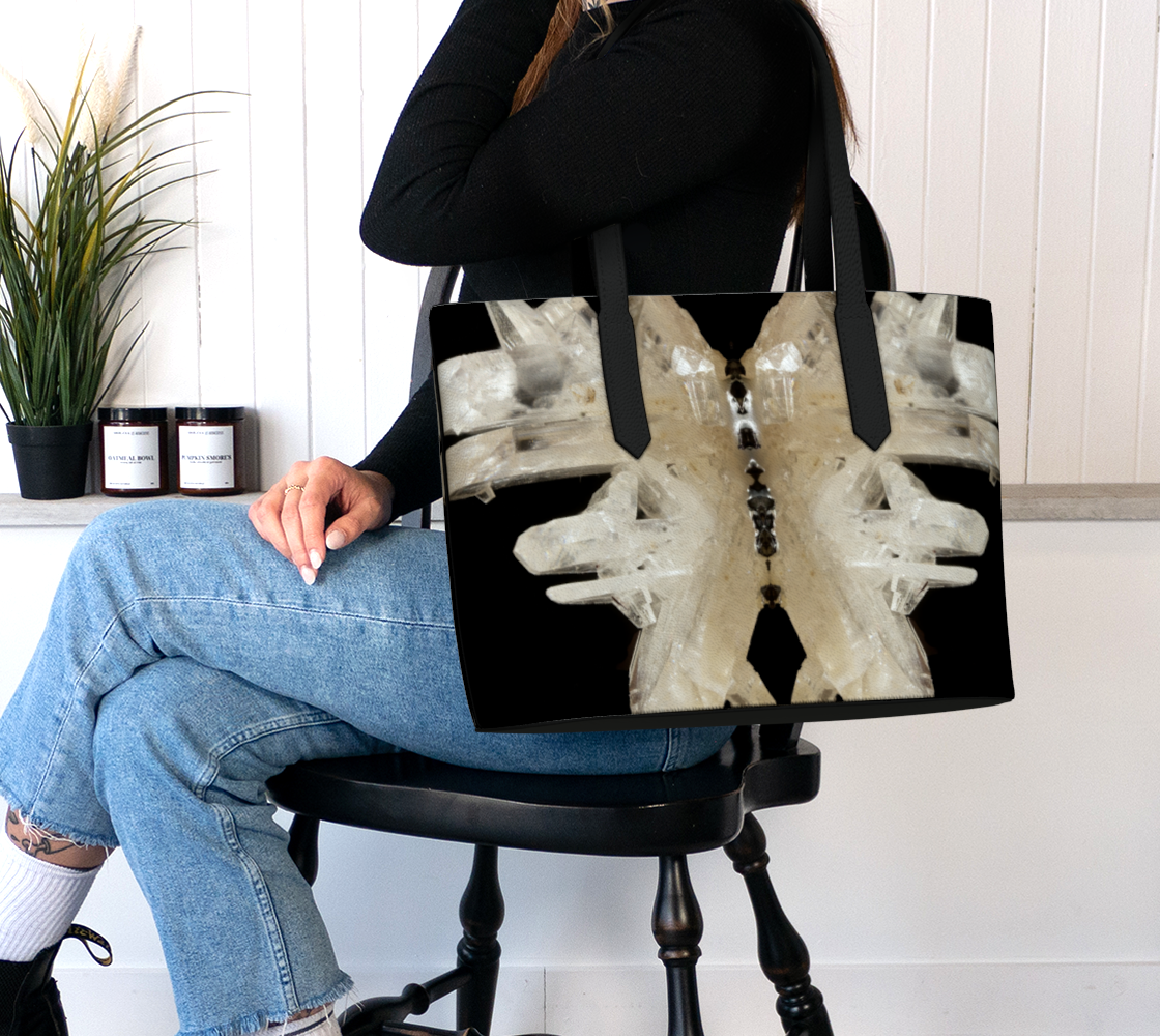 Vegan Leather Bag: Cerussite, , Bunker Hill Mine, , Idaho, USA, EX Mary Eidith Sigmon, Original Color