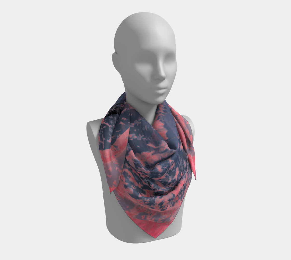 Square Scarf: Aquarium Sculpture, Monterey, California, Original Color