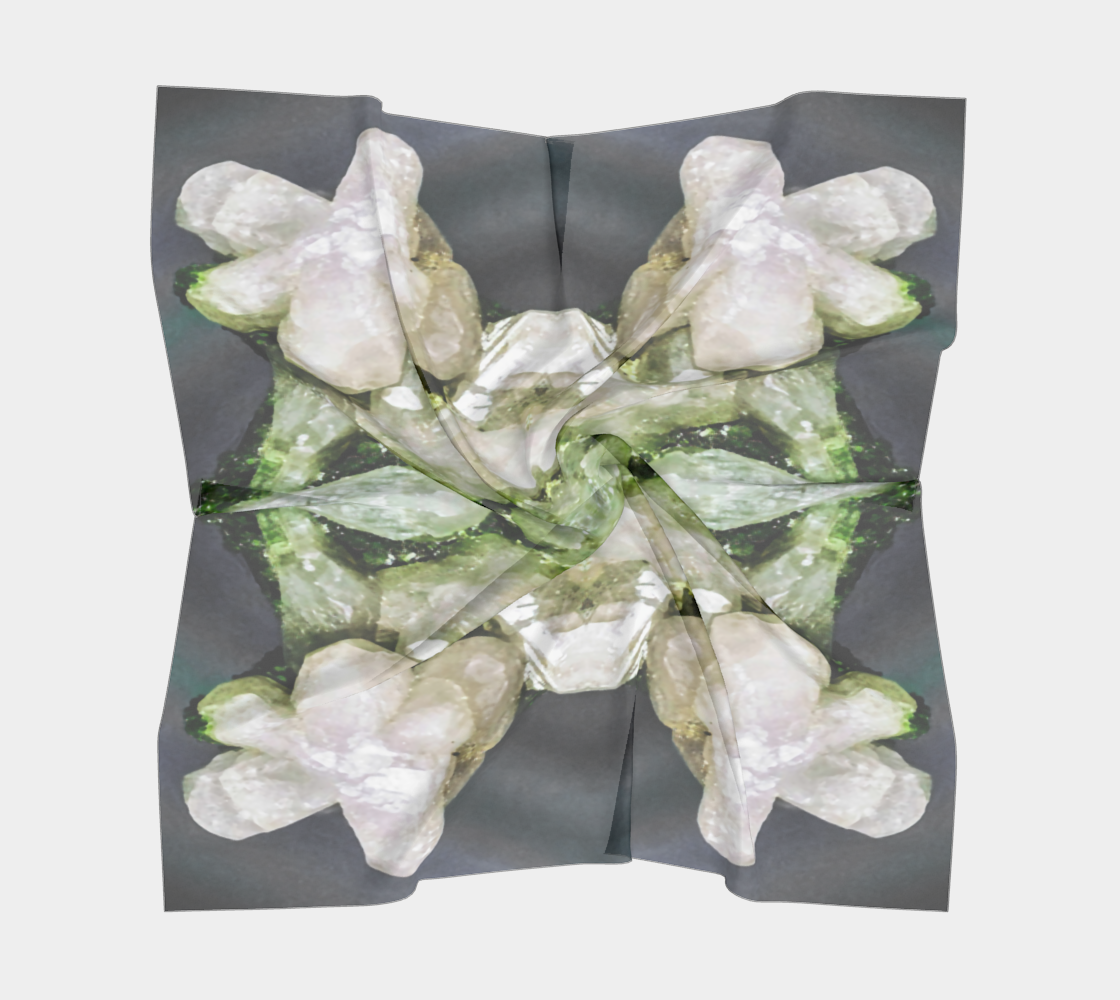 Square Scarf: Cerusite On Motramite, Flowers, Tsumeb, Namibia, EX Lawrence Conklin, Original Color