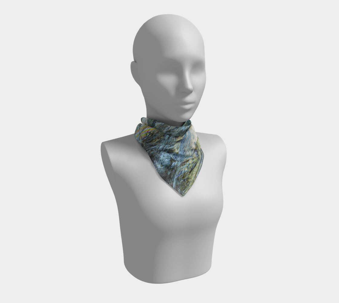 Square Scarf: Rutilated Quartz, Alexander County, North Carolina, Inverted Color
