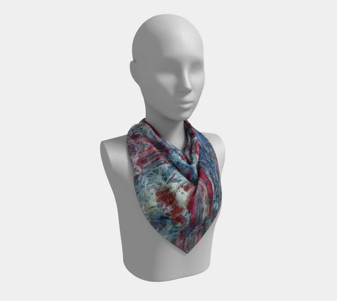 Square Scarf: KYANITE, Fluorescent 365, Black Mt, North Carolina, USA, , Original Color, Ver #1