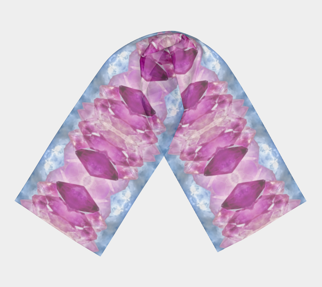 Long Scarf: Quartz, Amethyst, Reel Mine, Iron Station, North Carolina, USA, EX Mary Edith Sigmon, Original Color