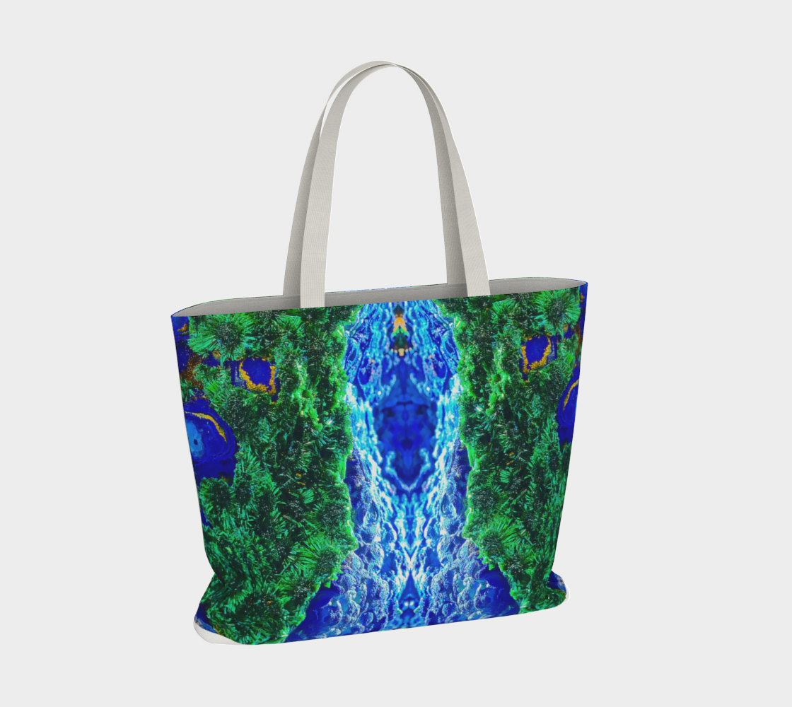 Large Tote Bag: Malachite and Azurite, Bisbee, Arizona