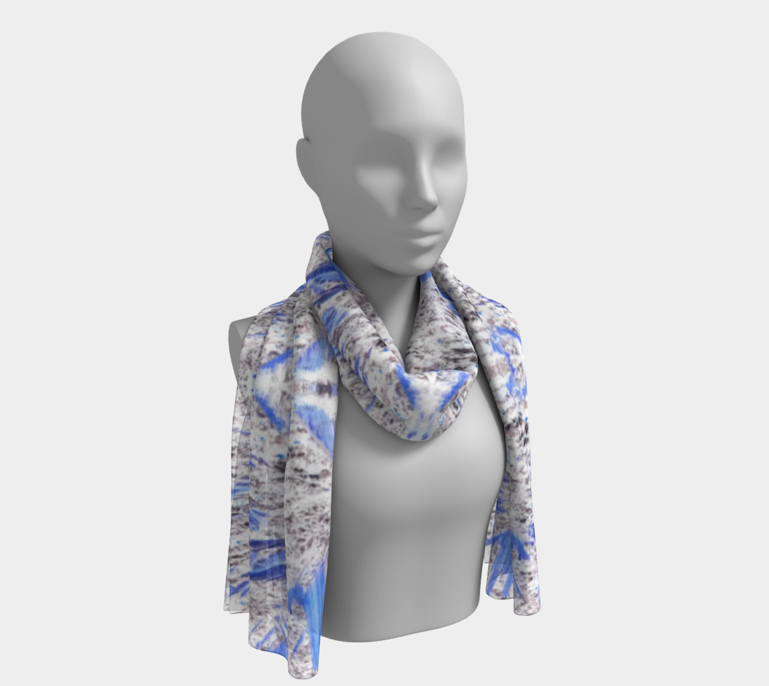 Long Scarf: Hematite, w Rutile, Brazil, Inverted Color