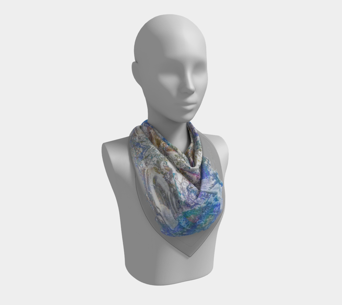 Square Scarf: Irridescent Hematite, Graves Mountain, Georgia, Inverted Color