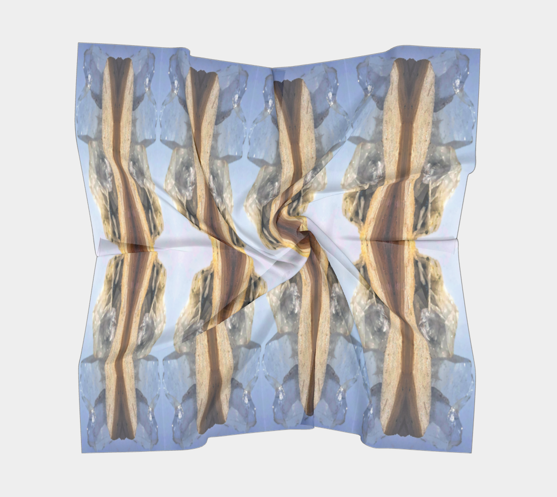 Square Scarf: Muscovite and Quartz, Pakistan, Original Color