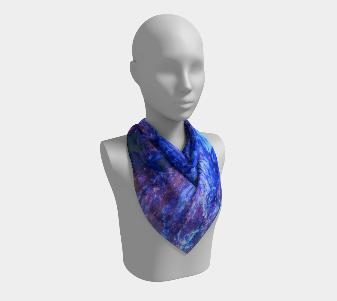Square Scarf: Kyanite, Fluorescent, , Black Mountain , North Carolina, , , Original-LW UV Color