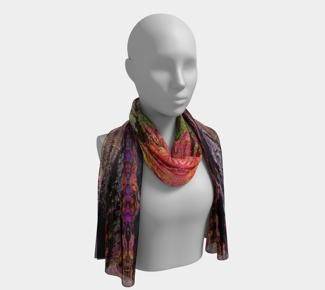 Long Scarf: Iridescent Hematite, Graves Mountain, Georgia, Inverted Color