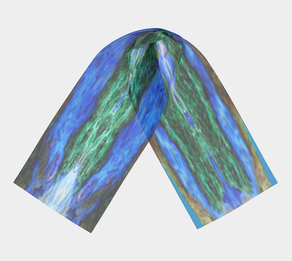 Long Scarf: Malachite Crystals and Azurite Botryoids, Queen Mine, Bisbee, Arizona, Yale, Original Color