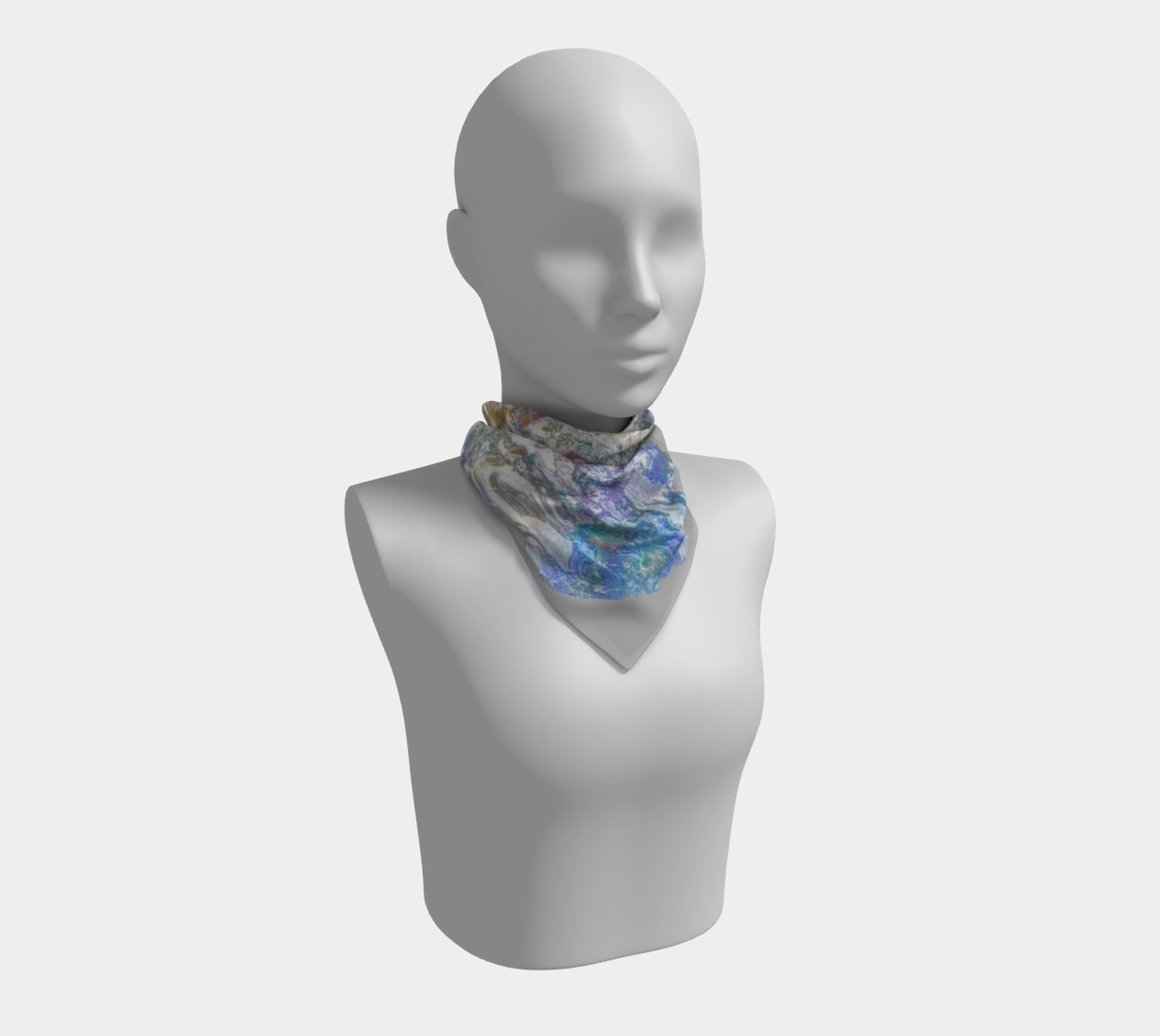 Square Scarf: Irridescent Hematite, Graves Mountain, Georgia, Inverted Color