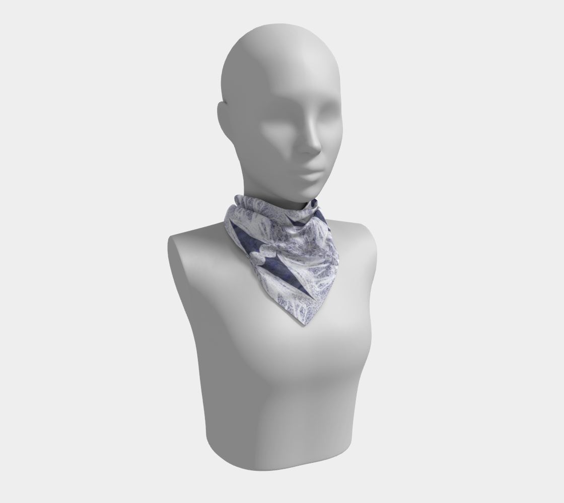 Square Scarf: Hematite, Nadoor, Morocco, Inverted Color