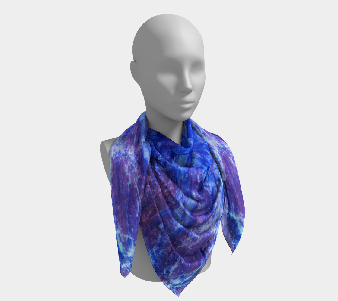 Square Scarf: Kyanite, Fluorescent, , Black Mountain , North Carolina, , , Original-LW UV Color